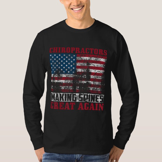 T-shirt Funny USA Chiropractor Gift American Chiropractic (Devant)