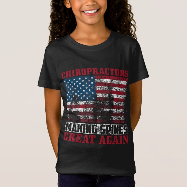 T-Shirt Funny USA Chiropractor Gift American Chiropractic (Devant)