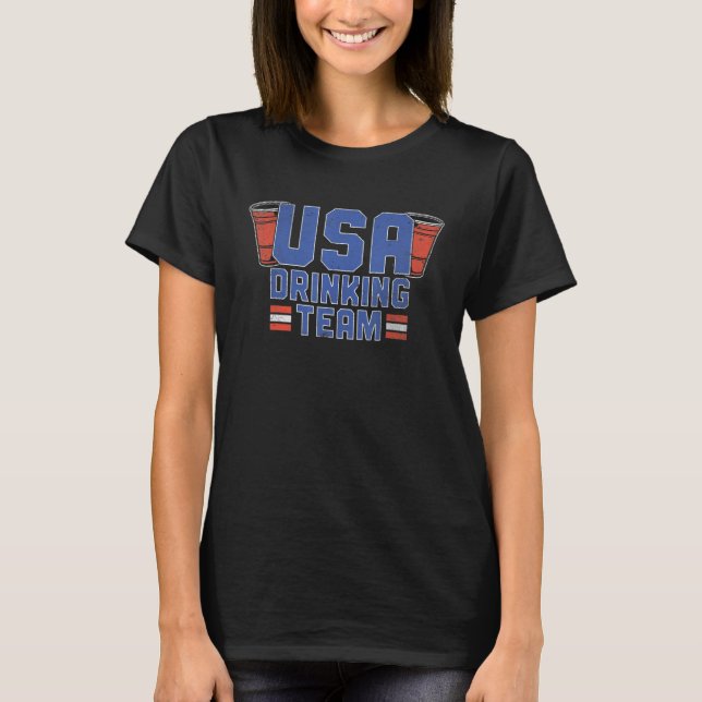 T-shirt Funny Usa Drague Team 4 juillet St patrick (Devant)