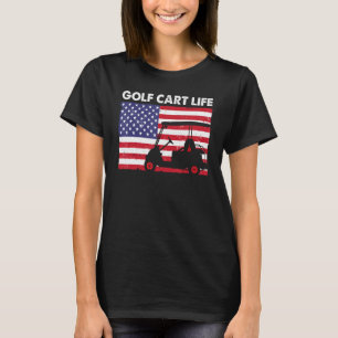 T-shirt Funny USA Drapeau Golf Pour Hommes Femmes Golfeur