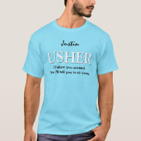 Funny Usher Personnalisable Mariage Party V011 AQU