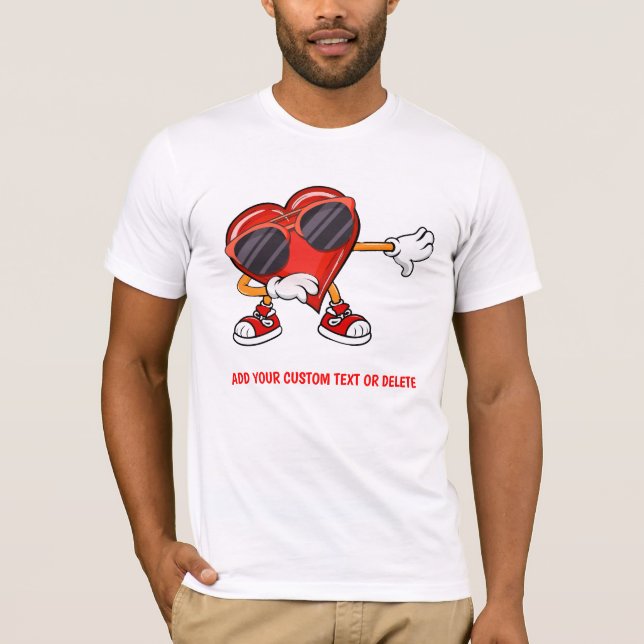 T-shirt Funny Valentine Day Dabbing Hearts Valentine Cadea (Devant)