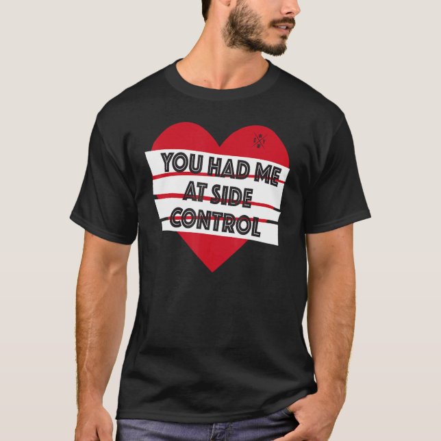 T-shirt Funny Valentine Jiu Jitsu You Had Me At Side Contr (Devant)