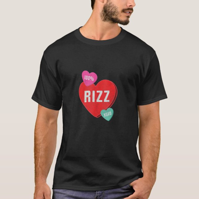 T-shirt Funny Valentine's Day Bonbons Forme Coeurs 100 Riz (Devant)