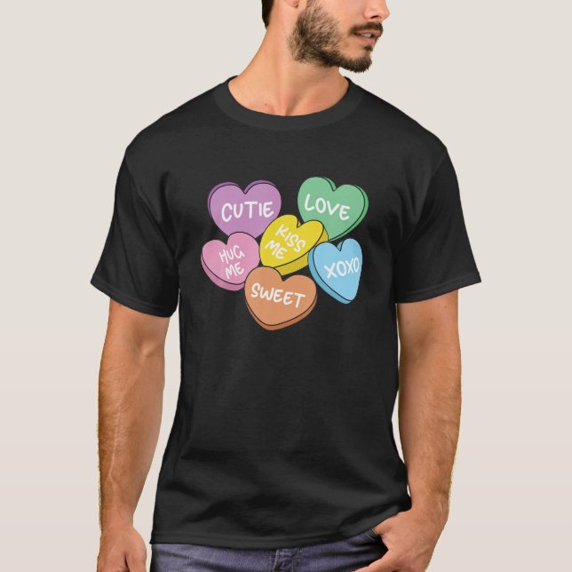 T-shirt Funny Valentines Day Candy Heart Mens Womens Valen (Devant)