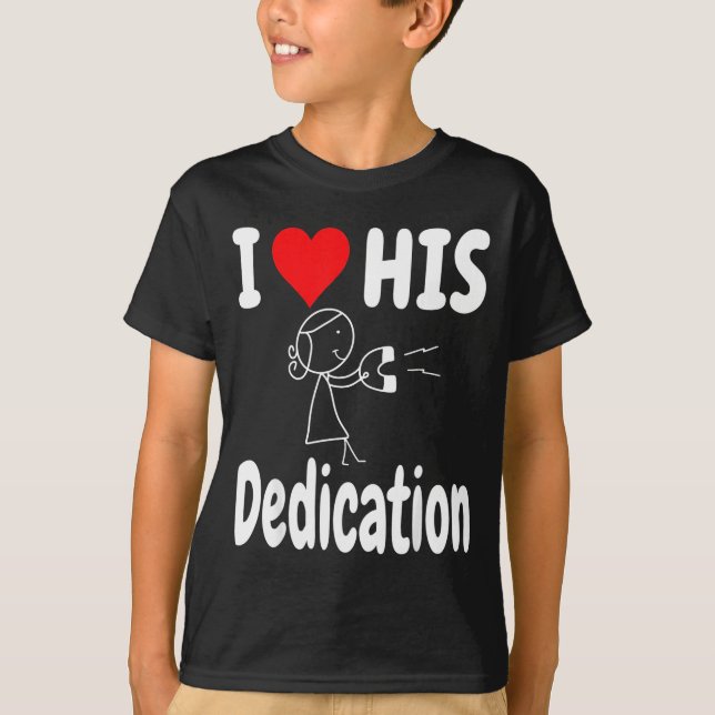 T-shirt Funny Valentine's Day Couple Matching I Love His D (Devant)