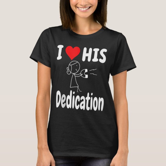T-shirt Funny Valentine's Day Couple Matching I Love His D (Devant)