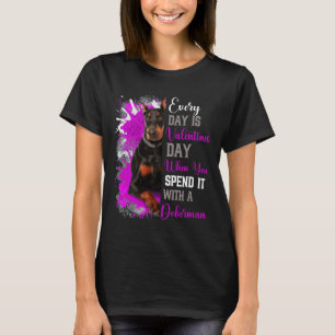 T-shirt Funny Valentines Day Doberman Maman maman maman ma