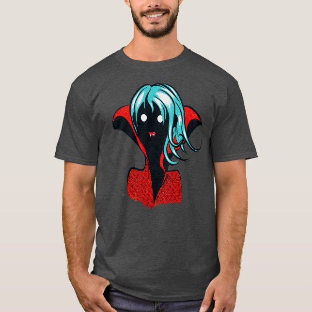 T-shirt Funny Vampire fille caractère Halloween (Devant)