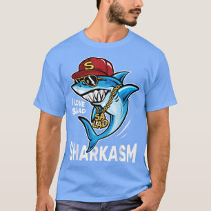 T-shirt Funny Vegan Sarcastique Végétarien Requin Cartoon