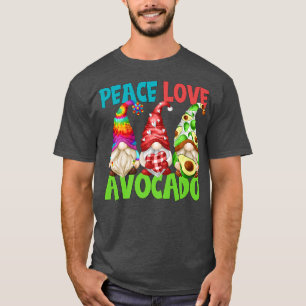 T-shirt Funny Vegetarian Gnome For Women Hippies Peace Lov