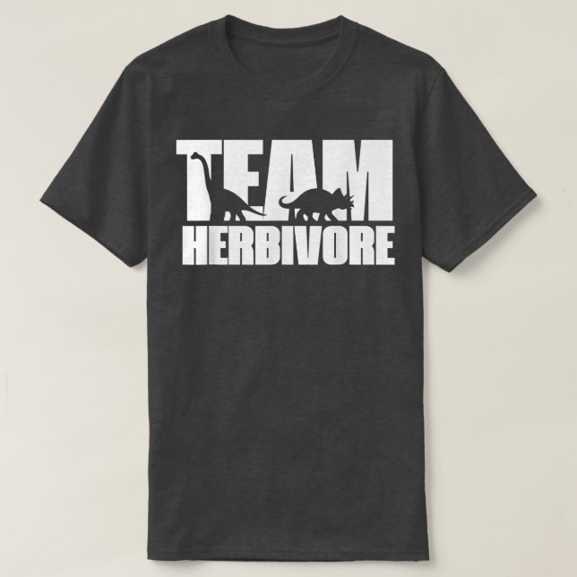 T-shirt Funny Vegetarian Vegan, Team Herbivore Cool Sarcas (Design devant)