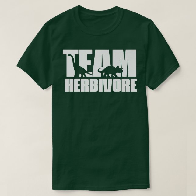 T-shirt Funny Vegetarian Vegan, Team Herbivore Cool Sarcas (Design devant)