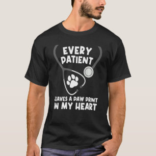 T-shirt Funny Vétérinaire Assistant Hommes Femmes Paw Vet