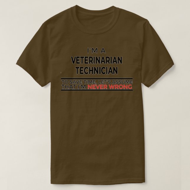 T-shirt Funny Veterinarian Technician Gift For Men Women (Design devant)