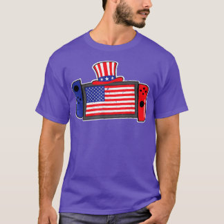 T-shirt Funny Video Game 4th Of July Gamer Kids American F
