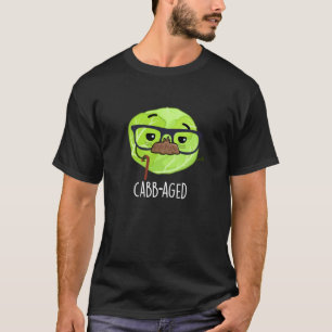 T-shirt Funny Vieux Veggie Vieux Cabbage Pun Dark BG