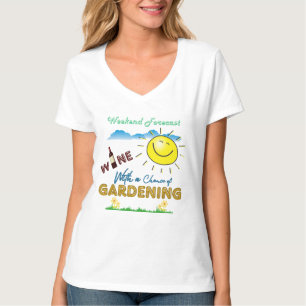 T-shirt FUNNY ! Vin et jardinage - Jupe de prévision de fi