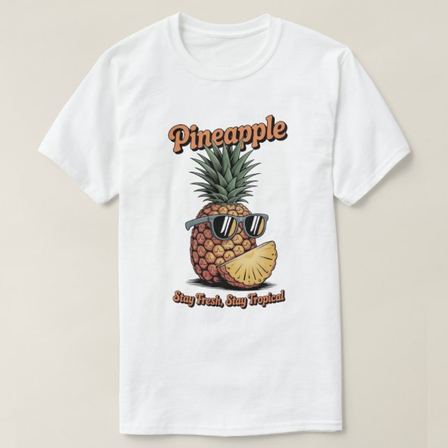 T-shirt Funny Vintage ananas Tropical Retro (Design devant)