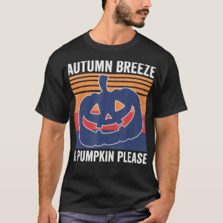 T-shirt Funny Vintage Autumn Breeze And Pumpkin Please Hal