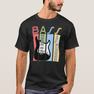 T-shirt Funny Vintage basse guitare Acoustique musique éle