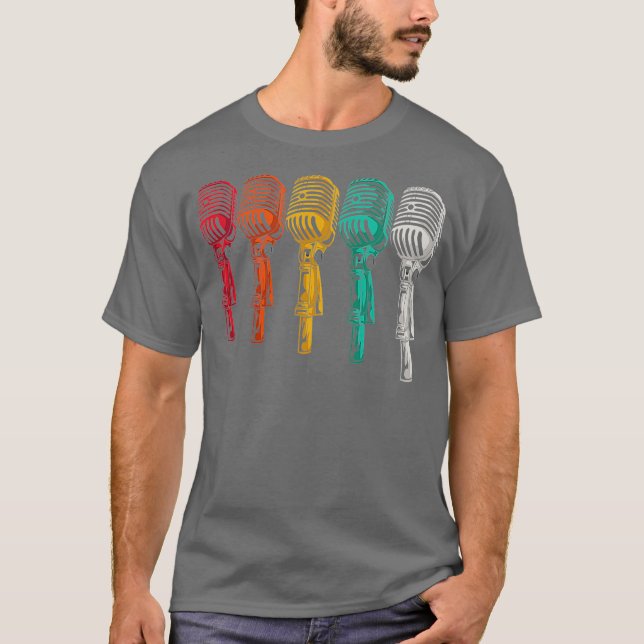 T-shirt Funny Vintage Karaoke (Devant)