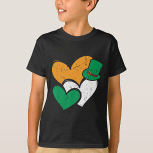 T-shirt Funny Vintage Mignons Cœurs St Patrick Femmes Gi