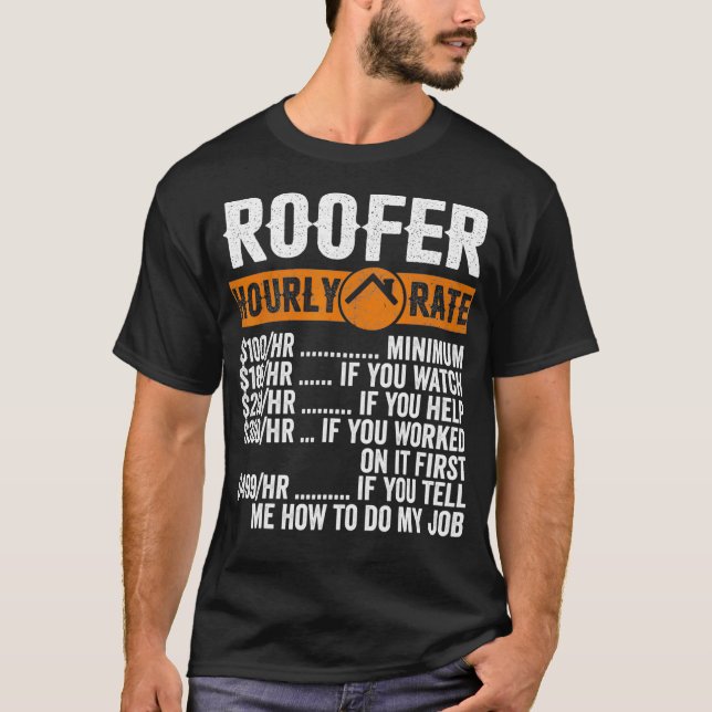 T-shirt Funny Vintage Roofer (Devant)