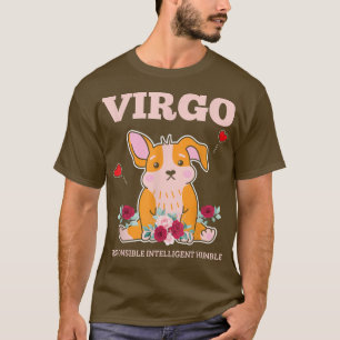 T-shirt Funny Virgo Zodiac Sign Dog Corgi Aesthetic Astrol