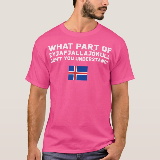 T-shirt Funny Volcano Islande (Devant)