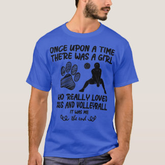 T-shirt funny volleyball s for teen girls who loves dogs 