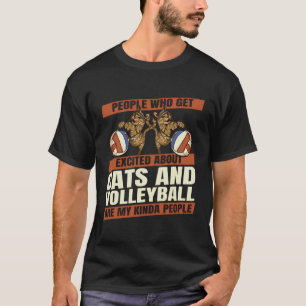 T-shirt Funny Volleyball Vball - Plage de volley-ball Cat
