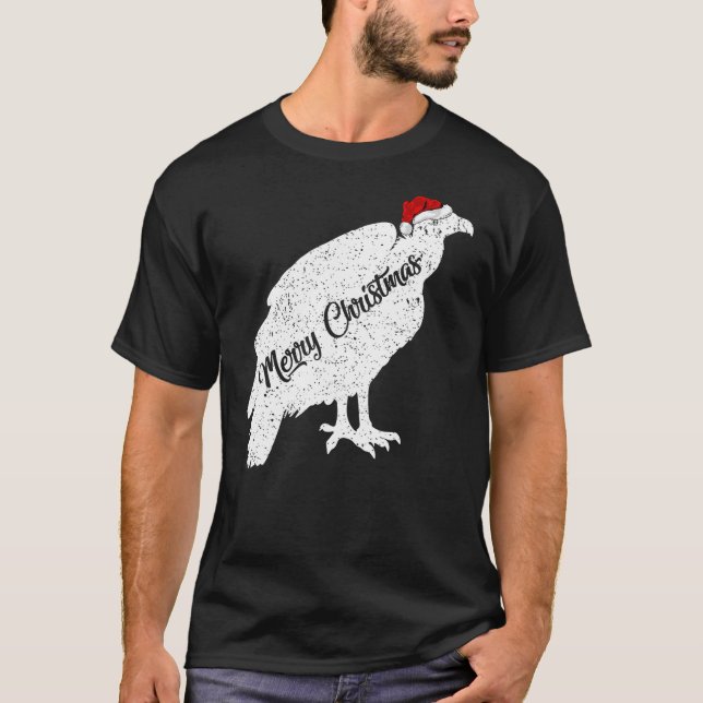 T-shirt Funny Vulture Bird Lover Xmas Santa Hat Vulture Ch (Devant)