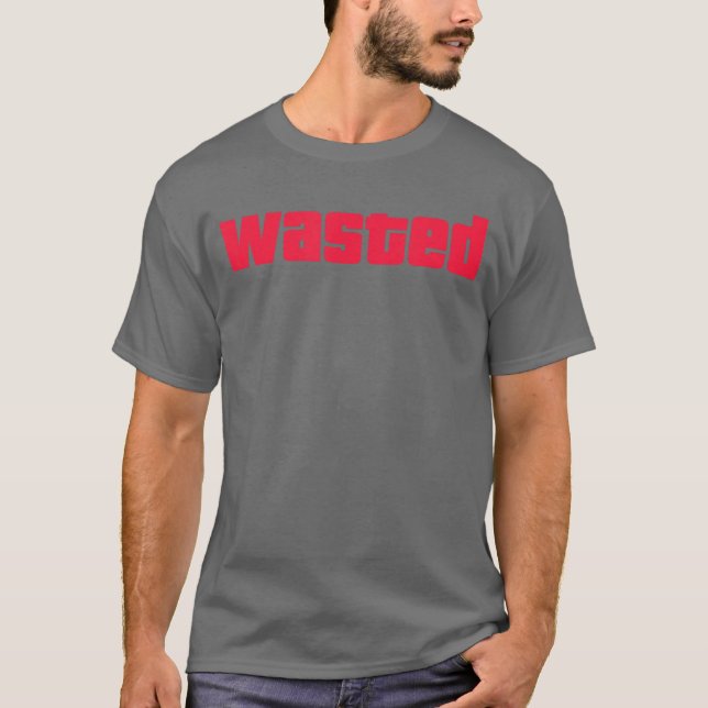 T-shirt Funny Wasted Gaming Inspired wasted Novelty (Devant)