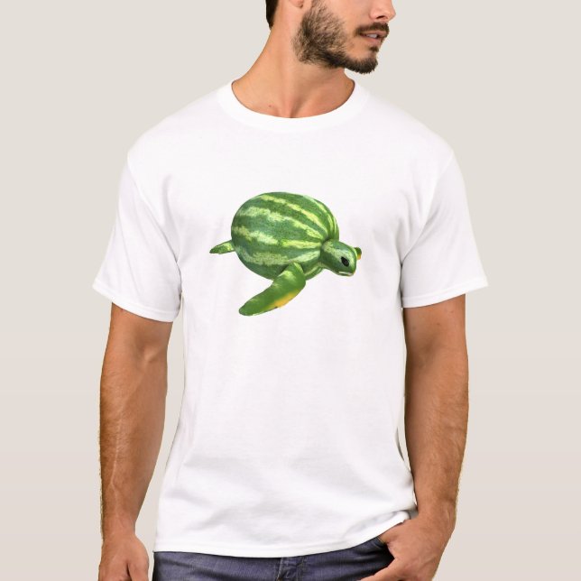T-shirt Funny Watermelon Seaturtle (Devant)