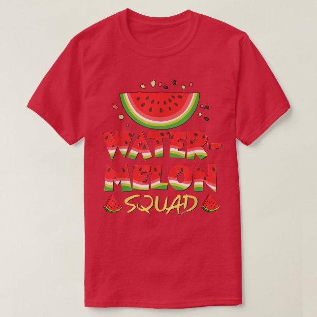 T-shirt Funny Watermelon Squad Watermelon Lover Summer Tro (Design devant)
