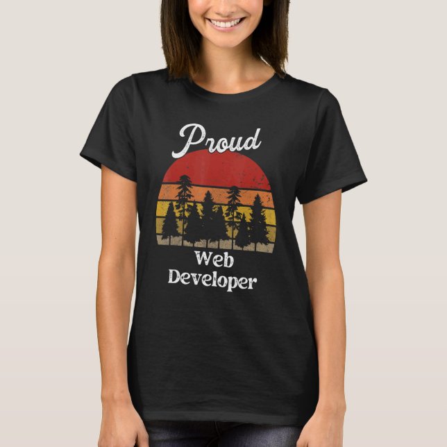 T-shirt Funny Web Developer Shirts Job Title Professions (Devant)