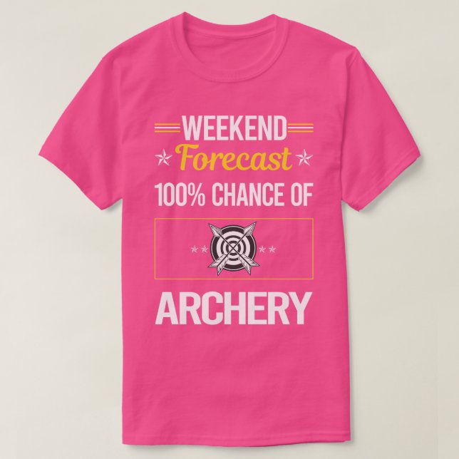 T-shirt Funny Weekend Archery Archer Arrow Arrows Bow  (Design devant)
