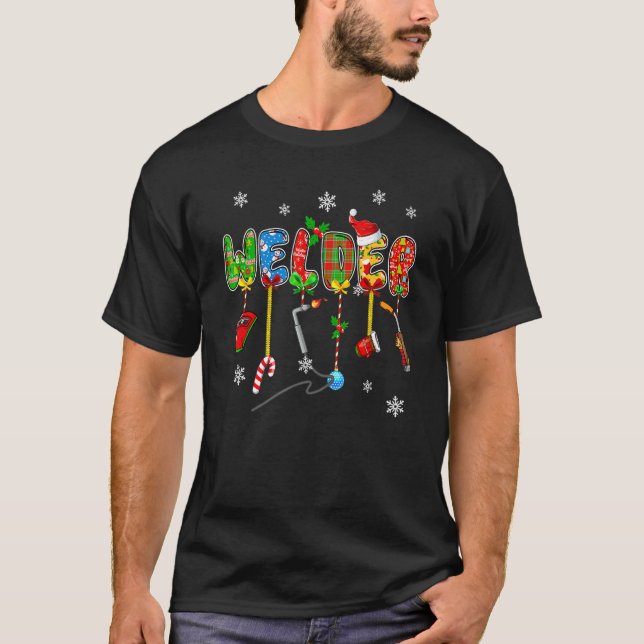 T-shirt Funny Welder Christmas Holiday Pajamas Xmas Graphi (Devant)
