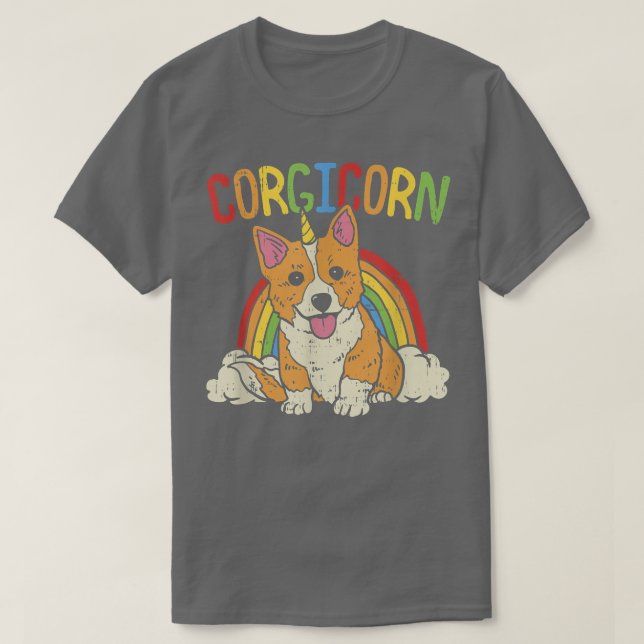 T-shirt Funny Welsh Corgi Chien Corgicorn (Design devant)