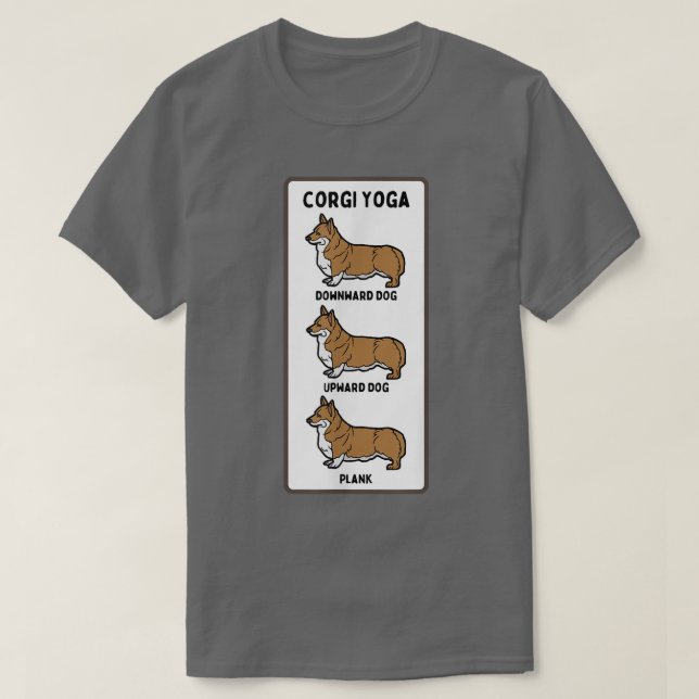 T-shirt Funny Welsh Corgi Yoga Silly Pet Propriétaire Plan (Design devant)