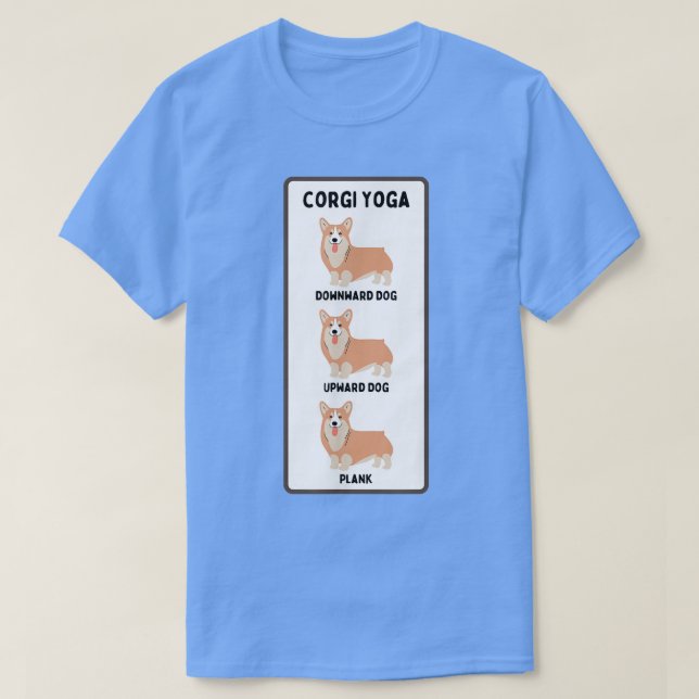 T-shirt Funny Welsh Corgi Yoga Silly Pet Propriétaire Plan (Design devant)
