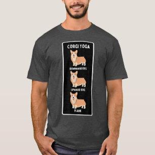 T-shirt Funny Welsh Corgi Yoga Silly Pet Propriétaire Plan