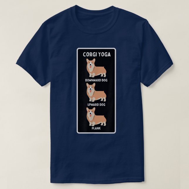T-shirt Funny Welsh Corgi Yoga Silly Pet Propriétaire Plan (Design devant)