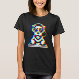T-shirt Funny Wheaten Terrier DJ Glitch Rave EDM Musique P