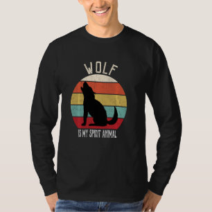 T-shirt Funny Wolf Est Mon Esprit Amoureux des animaux Hom