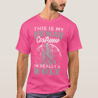 T-shirt Funny Wolf Humain Je Suis Un Wolf