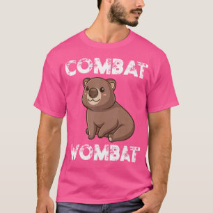 T-shirt Funny Wombat Combat Kawaii Wombat Chibi Cute Anima