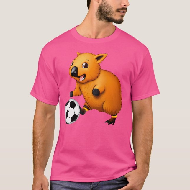 T-shirt Funny Wombat Jouer Soccer Sport Jeu Wombat Lov (Devant)