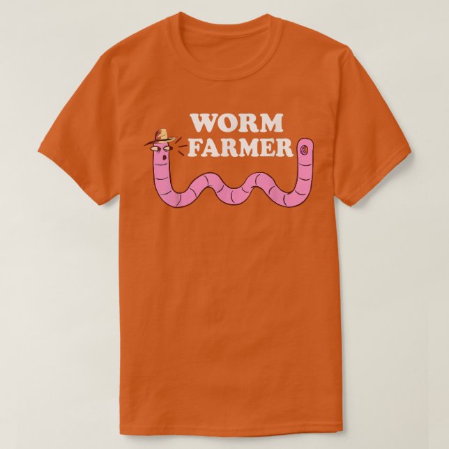 T-shirt Funny Worm Farmer Gardening Worm Farm Red Wiggler (Design devant)